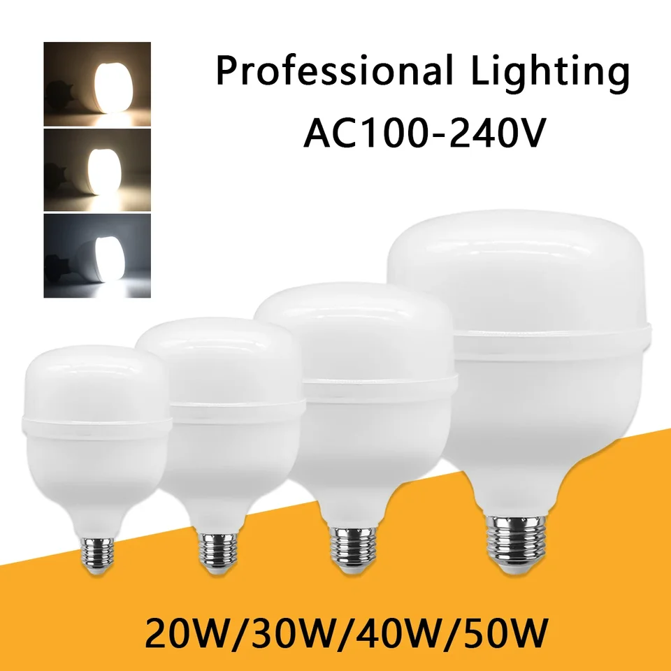 4ks LED žiarovka 5000 lm Hight Lumen E27 Lamda AC 110V 220V LED žiarovka studené svetlo 50 W LED bombilová osvetľovacia lampa pre domácu výnimku