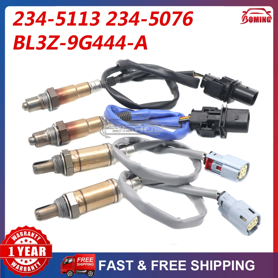4ks Nové auto Up a downstream Air Fuel Remo Lambda Oxygen Sensor 234-5113 234-5076 BL3Z-9G444-A pre Ford F-150 5.0L 6.2L 2011-2014