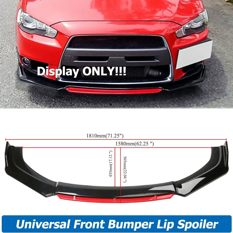 4ks pre Mitsubishi Lancer 2008-2015 Predný nárazník Spitler Splitter Difuser Body Deflector Universal Car Accessories
