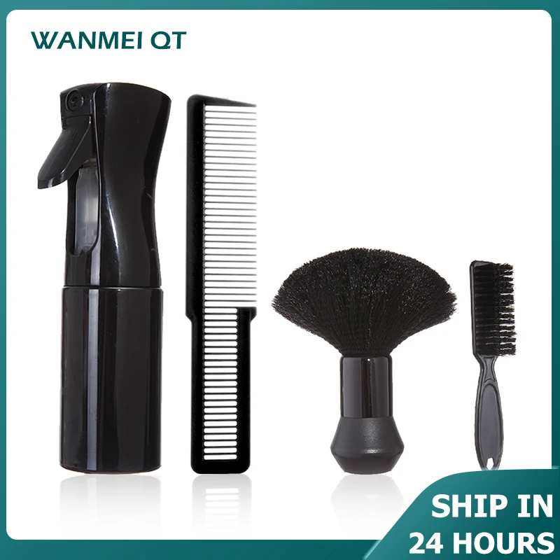 4ks profesionálne účesy Set Barbershop Tools Spray fľaša hrebeň vlasov na čistenie kefy Salon Hairstylist Styling