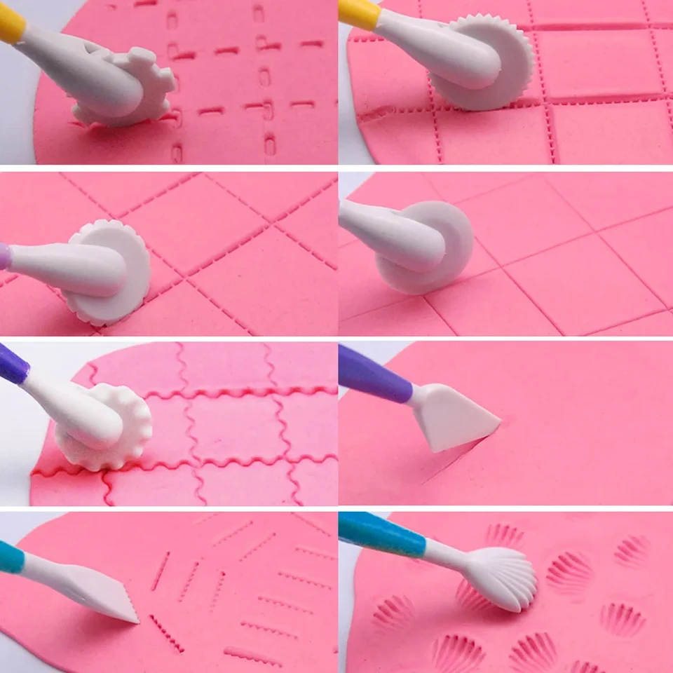 4ks/set pekáva remeselné formy Fondant tortu zdobenie pera cukrácka Gum Pasta Marzipan Modeling Tool Nástroj DIY CUSTERY CURVER CUPTER