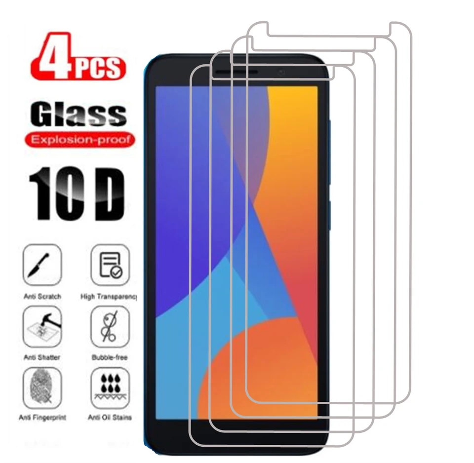 4ks temperované sklo pre Alcatel 1 2021 1A 1L Pro 1S 3H ​​3L 3x Plus 5H 5x 1B 2020 1Se Light 1SP 1V 1V Cover Obraz