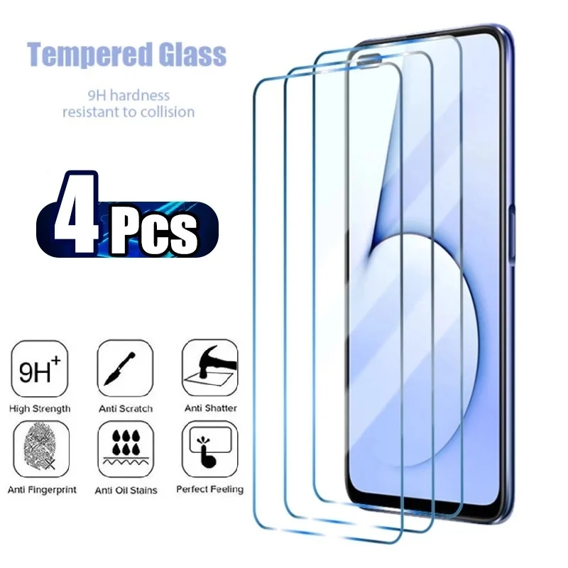 4ks temperované sklo pre Huawei Y6 Y7 Y9 Pro Prime 2019 Ochranné ochranné sklo