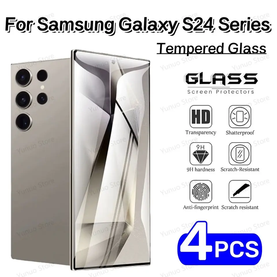 4ks temperované sklo pre Samsung Galaxy S24 Ultra S24+ HD odobratie odomknutia obrazovky obrazovky pre Samsung S24 Plus
