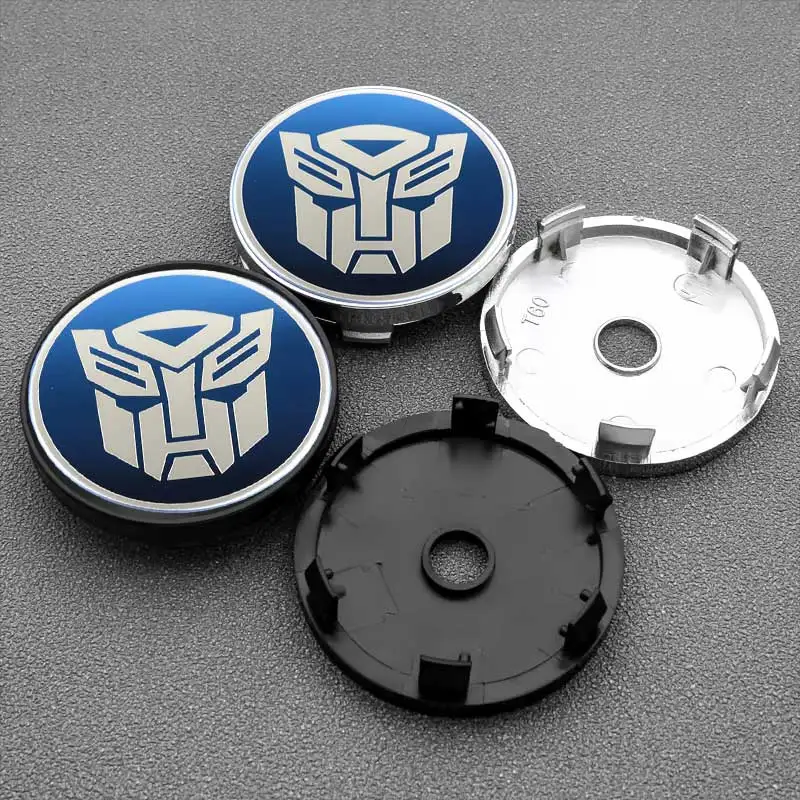 4KS Transformátory automobilov EMBLEM HUB Center Cover Cover Coarer pre Ford Mustang Mercedes Benz Volkswagen Golf BMW Audi Tesla Fiat