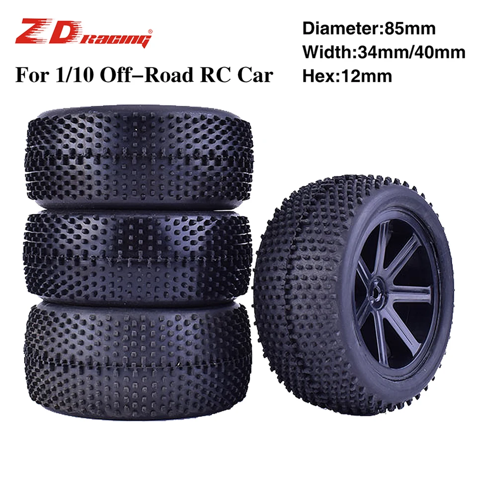 4ks zd preteky 85 mm koleso Rig a gumové pneumatiky pre 1/10 termínových rc automobilových pneumatí