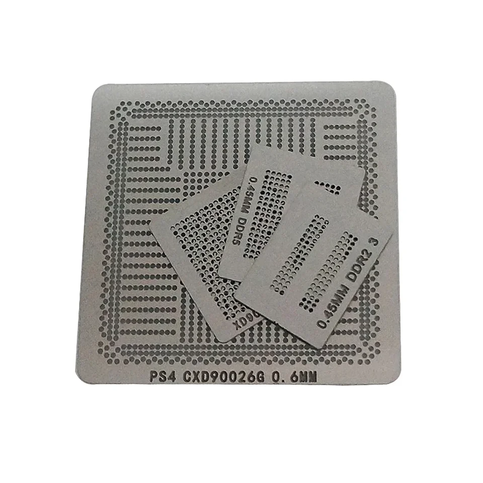 4ks/časť BGA Reballing Stencils Priame kúrenie Spájkovacia guľová oceľová šablóna pre PS4 BGA IC Reball Station a Chips Reballing