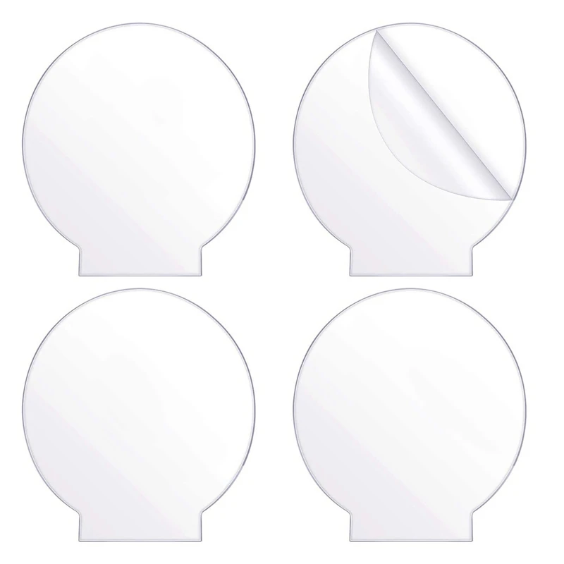 4KS číry akrylový list okrúhly panel hrubý (4 mm) plastová akrylová doska pre LED svetlo základná značka DIY DIY DIY Projekty