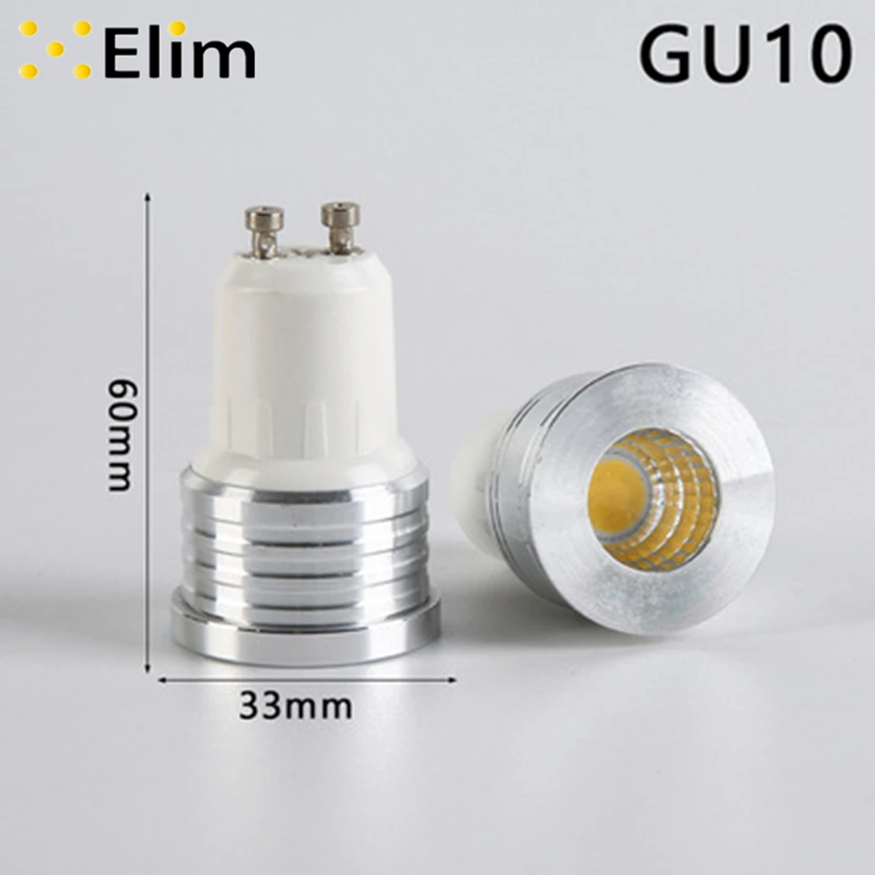 4ks/šarža LED žiarovka Mini GU10 35 mm Spotlight 3W Stlmomable 110V 220V 240V 12V MR16 MR11 SPOTLAMP FOR ROOL SEDAL SABLE LAMP