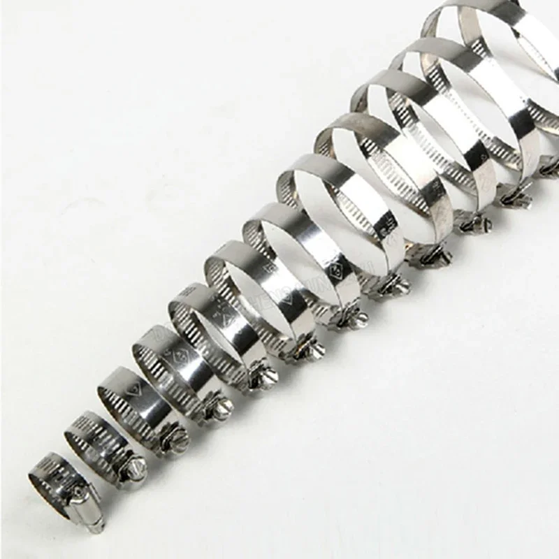 4ks/šarža z nehrdzavejúcej ocele Mini palivové potrubie Hadicu Hadicu CLAMP 8 mm-110 mm Voliteľná veľkosť pre vzduchovú hadicu Vodovu palivovú hadicu Silikón