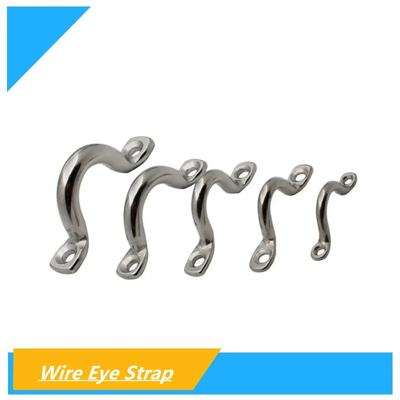 4ksovina rukoväť z nehrdzavejúcej ocele drôtený oka Strap Loď námorná kravata nadol Fender Hook Canopy Silver RV motory príslušenstvo