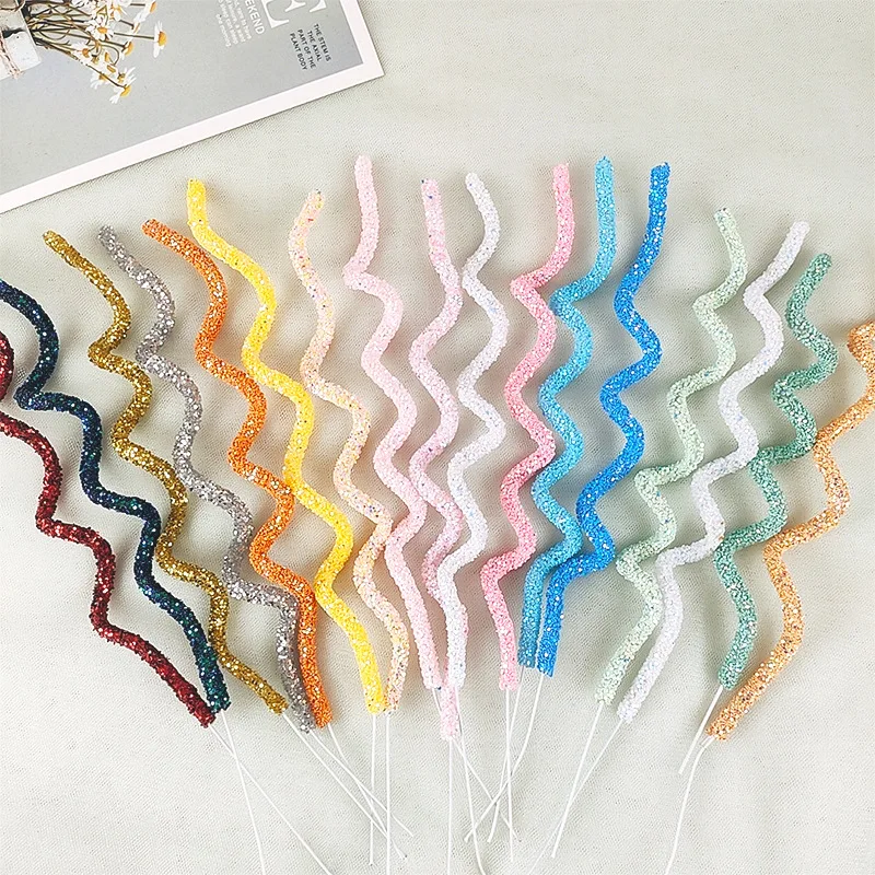 4ksové dekorácie na pečenie Decorácie Cuttings farebné diy plastové mäkké prúžky Kreatívne skrútené kvety narodeninové párty dekorácia