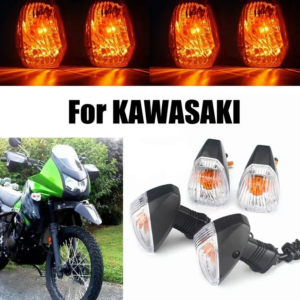 4ksové indikátory jantárových indikátorov pre motocykle pre motocykel pre Kawasaki KLR 650 2008-2018 ZX-6R 636 600 KLE 500 650 Z750S KLR650