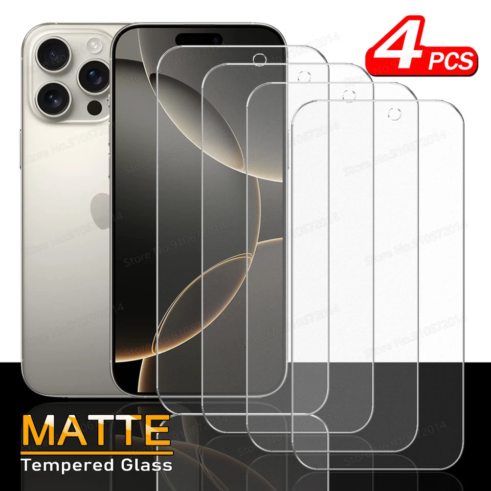 4ksové matné temperované sklo pre iPhone 16 14 13 12 11 15 Pro Max maximálna matná chránič obrazovky pre iPhone 16 7 8 plus xs max x xr sklo