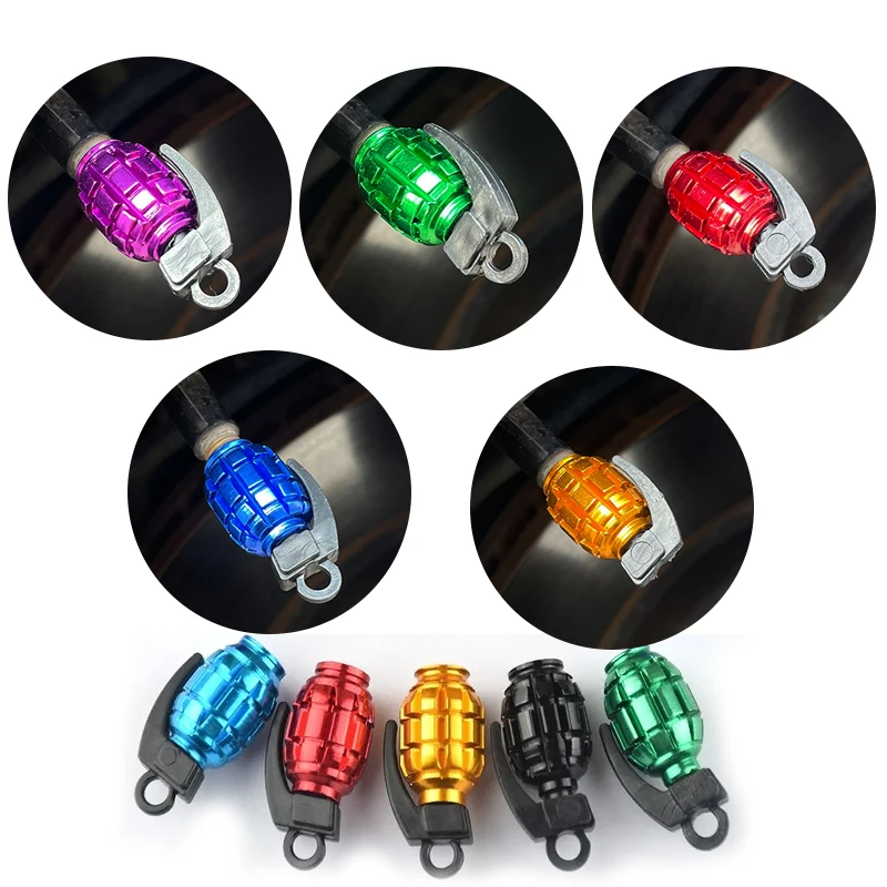4ksové vozidlá Ventil Verge Cap Air Prach Pneumatický ventil vozidla Truck Bike Color Color Rim Smer Smel Cap Hliníkový granát zliatiny Pneumatický kryt ventilu ventilu Ventil.