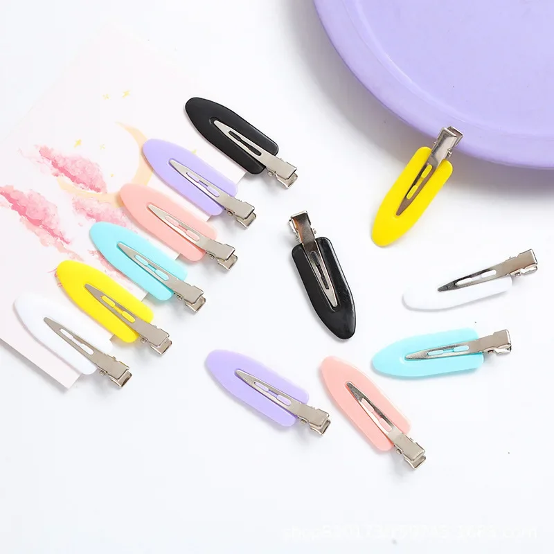 4ksové žiadne záhyby základné vlasové klipy pre ženy dievčatá Dievčatá stylingový makeup bez ohybu Vlasky Barrettes módne vlasové doplnky