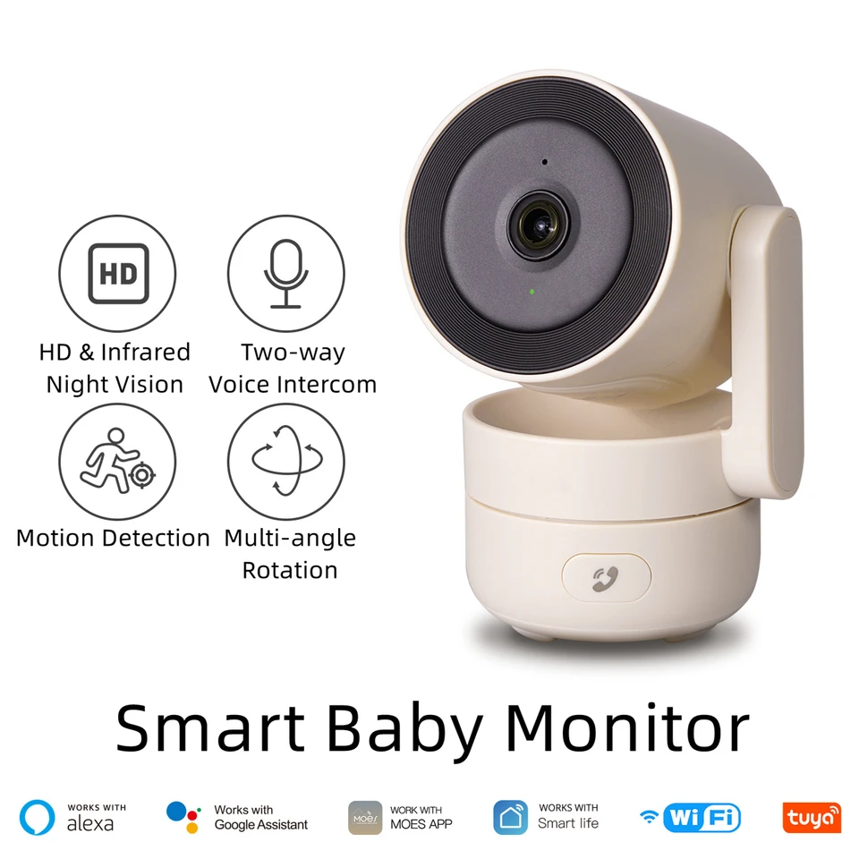 4MP TUYA IP fotoaparát WiFi 1080p 2,4G Infračervené nočné videnie obojsmerné ukladanie hlasového cloudového úložiska Vnútorné vonkajšie stolné plochy PTZ Baby Monitor