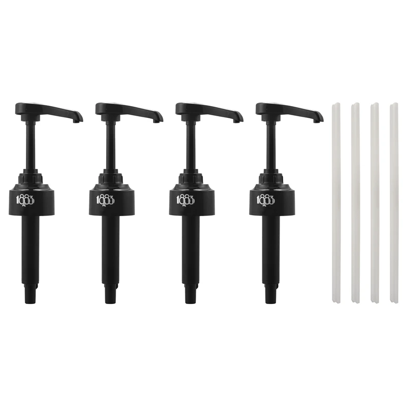 4pack čierne 8 ml sirupové čerpadlá Dispenzačné čerpadlo skvelé pre moninové kávové sirupy Snehové kužele a ďalšie