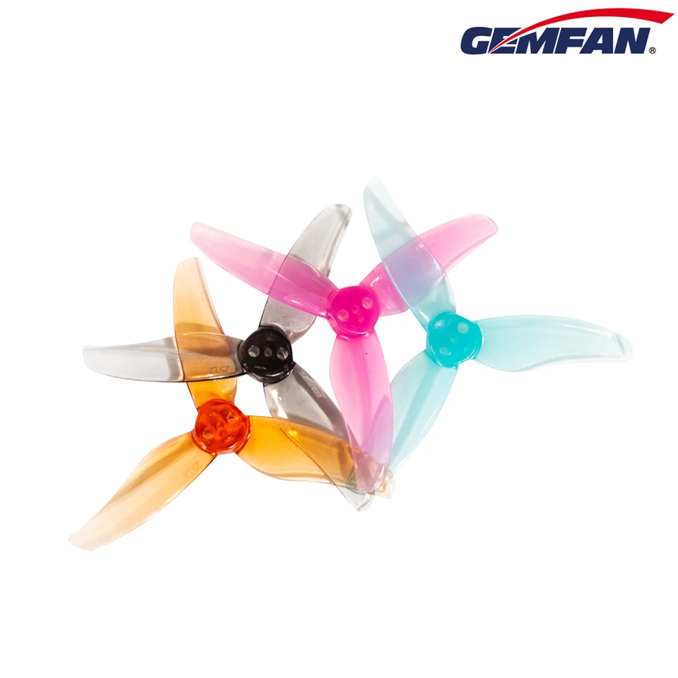 4Pairs Gemfan 2512 2,5x1.2x3 3-Blade PC vrtuľa 1,5 mm pre RC FPV Racing Freestyle 2,5inch špáradlo Drones náhradné diely