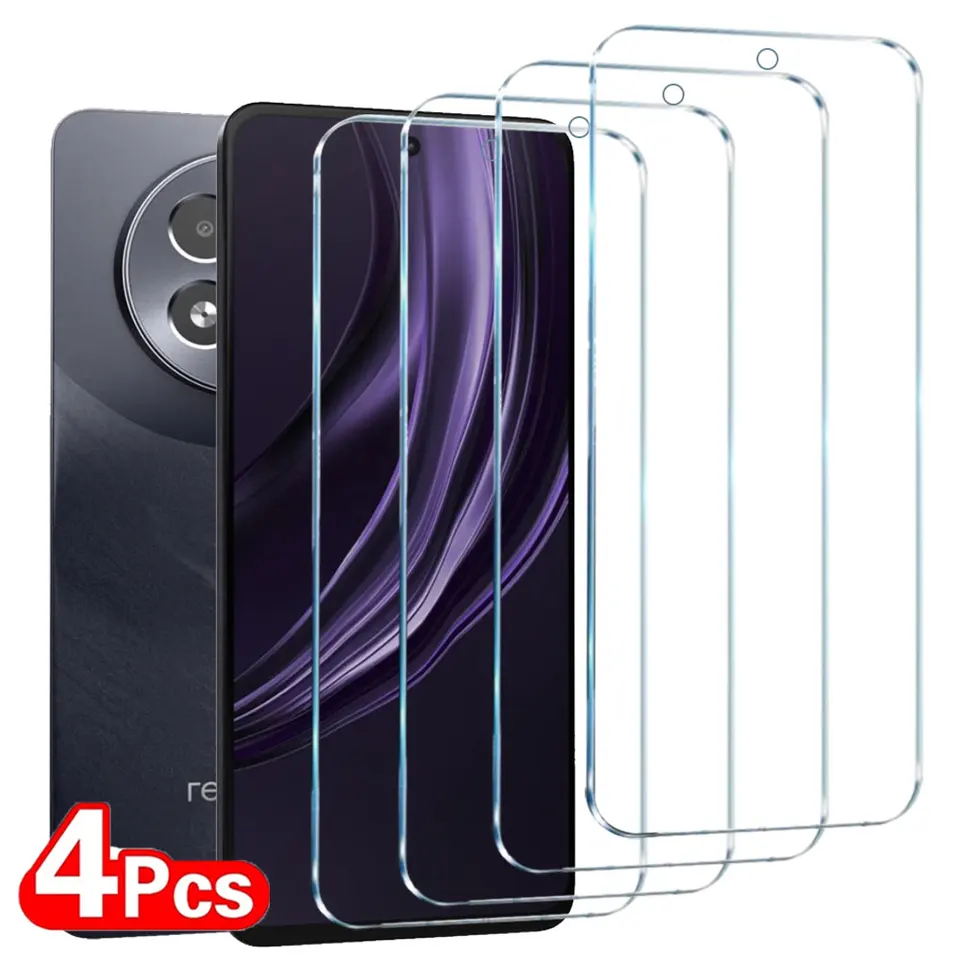 4pc temperované sklo pre Realme 13 12 11 10 8 9 Pro Plus C67 C63 C53 C33 C35 GT NEO 5 SE 3 3T GT 5 2 Pro Clear Screen Chráni