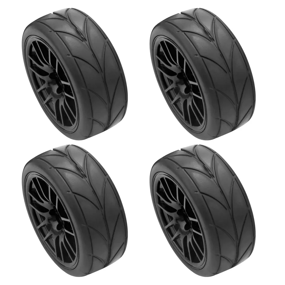 4pcs 1/10 gumová pneumatika RC Racing Car Pneumatiky na okraji cestného kolesa Fit Fit for 9068-6081 RC CAR Part
