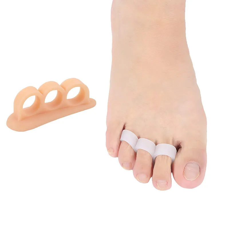 4pcs = 2Pairs Silikone Gel Hammer Toe Poverener a korektor pre stočené prsty na nohách Corrector Feet Feet Delight Suppo Suppo