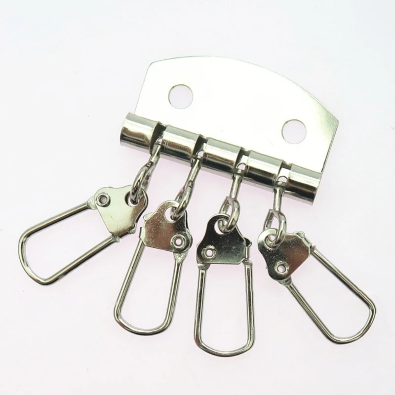 4PCS 4-6 Hook spona na sponu kľúča Klávesové kľúče organizátori Organizátori kožená plaxet peňaženka taška
