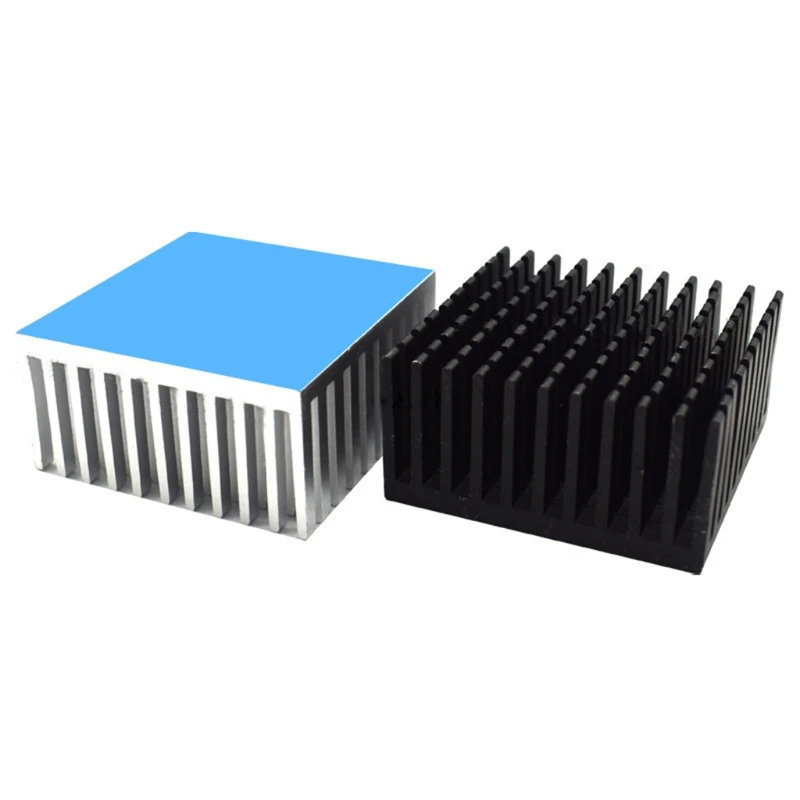 4pcs 40x40x20mm hliníkový chladič chladiča chladiča pre elektroniku LED čip s tepelnou vodivou obojstrannou páskou