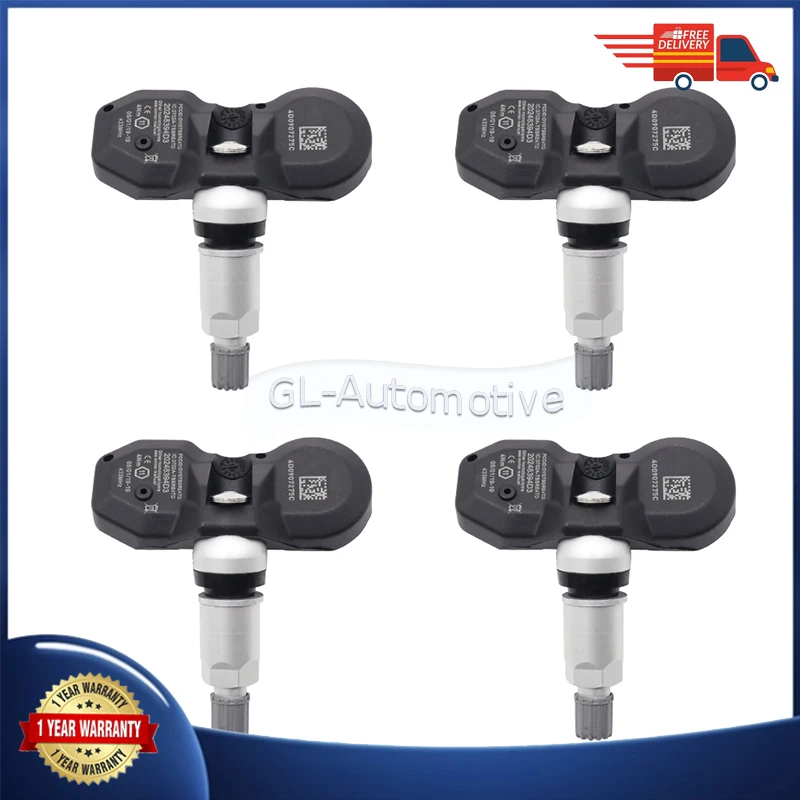 4pcs 433 MHz CAR TPMS tlakový senzor pre Audi A8 A6 Allroad 4D0907275C