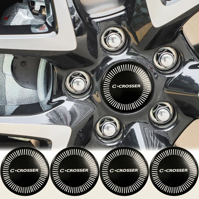 4pcs 56/60/65 mm zliatiny zliatiny Centrum Centrum Center Stickers for C-Crosser Berlingo C-Elyse DS Spirit Jumpy Picasso XSara