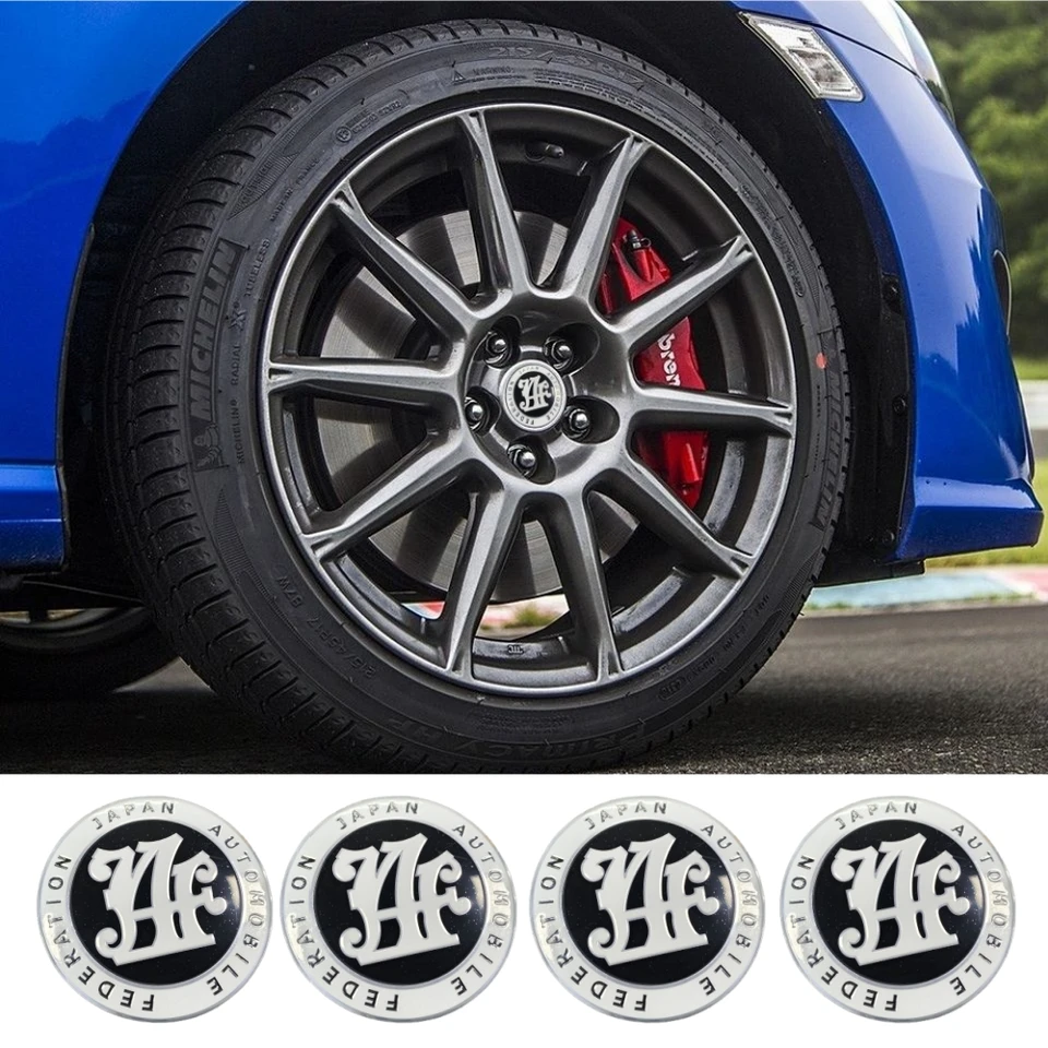 4pcs 56 mm 60 mm JDM v štýle automobilových kolies CAPS LOGO BADGE LOGO Japan Automobile federácia JAF EMBLEM STieračky