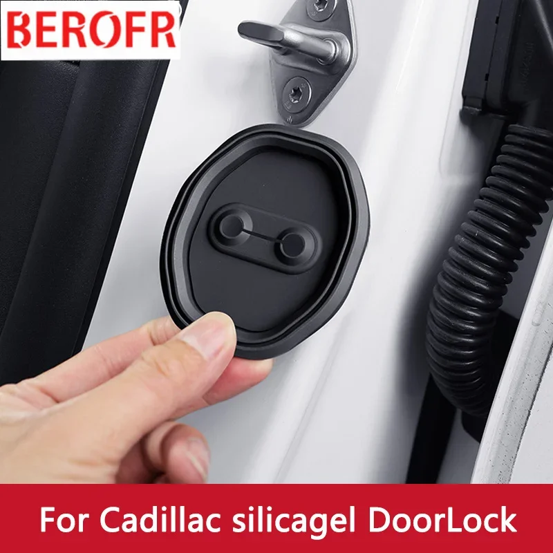 4PCS absorbér Silikónový zámok automobilu BUNKA BUNICKÝ OCHRANA PRE CADILLAC ATS ESCALADE CTS CT5 CT6 CT4 T5 XT5 CT5