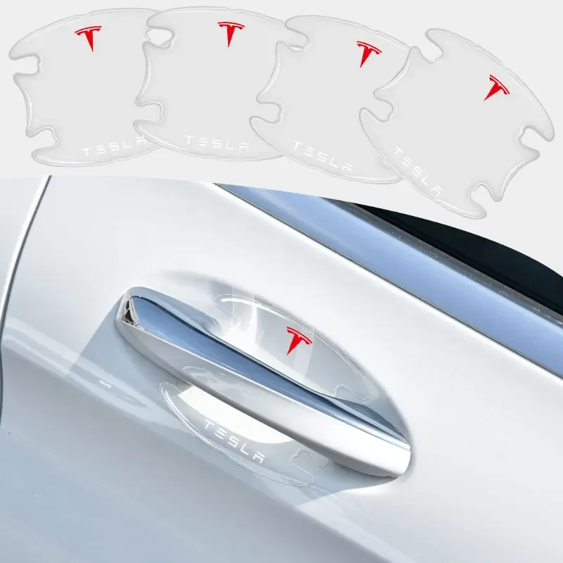 4pcs automatické nálepky na zápästie na autá Transparentné anti poškriabané chrániče pre Tesla model 3 model XY Model Model s Roadster