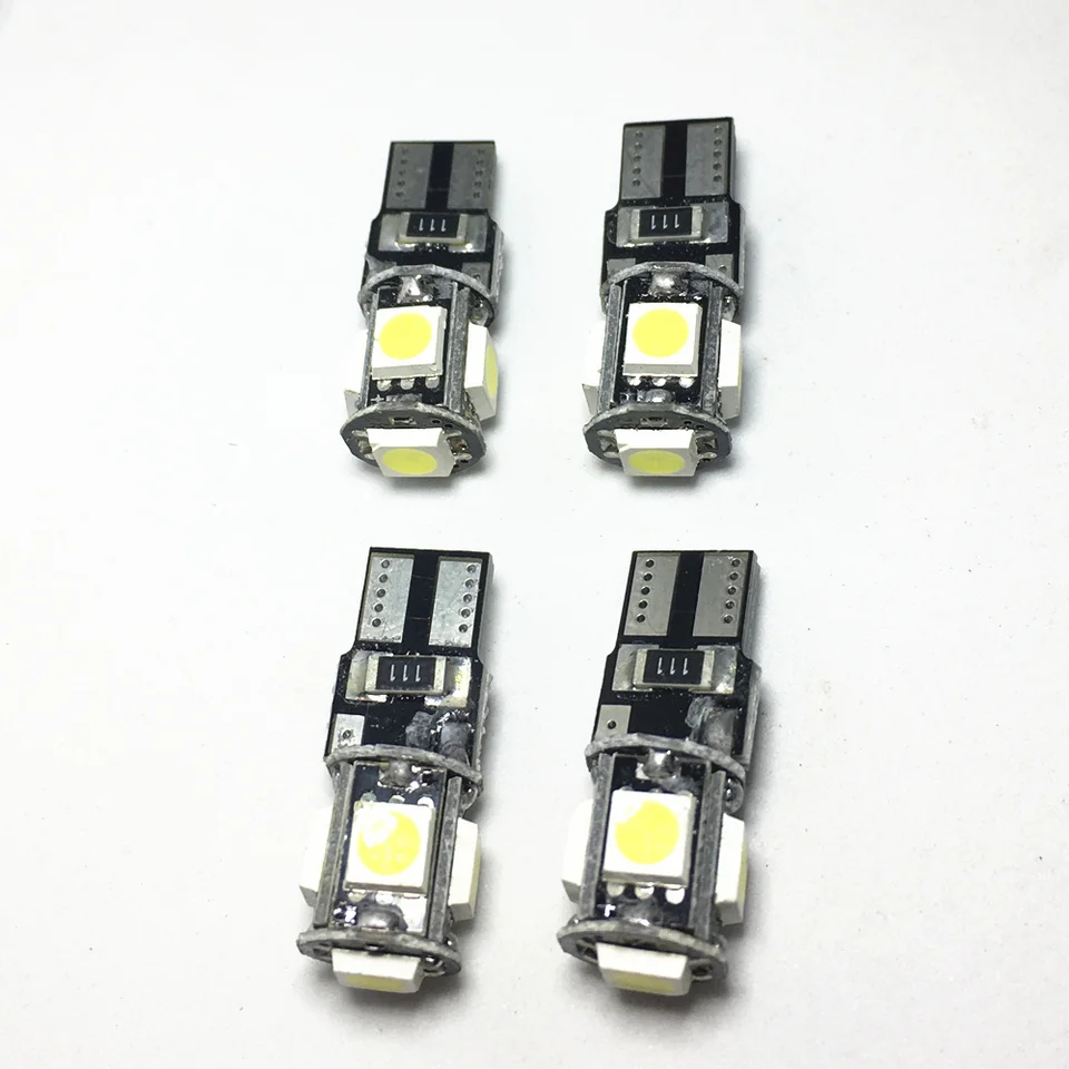 4pcs biele auto Side Tail Svetlo T10 W5W LED CANBUS 5SMD 5050 194 W5W CANBUS 501 5050 5SMD LED žiarovka T10 LED značka TRUN LIGHT 12V