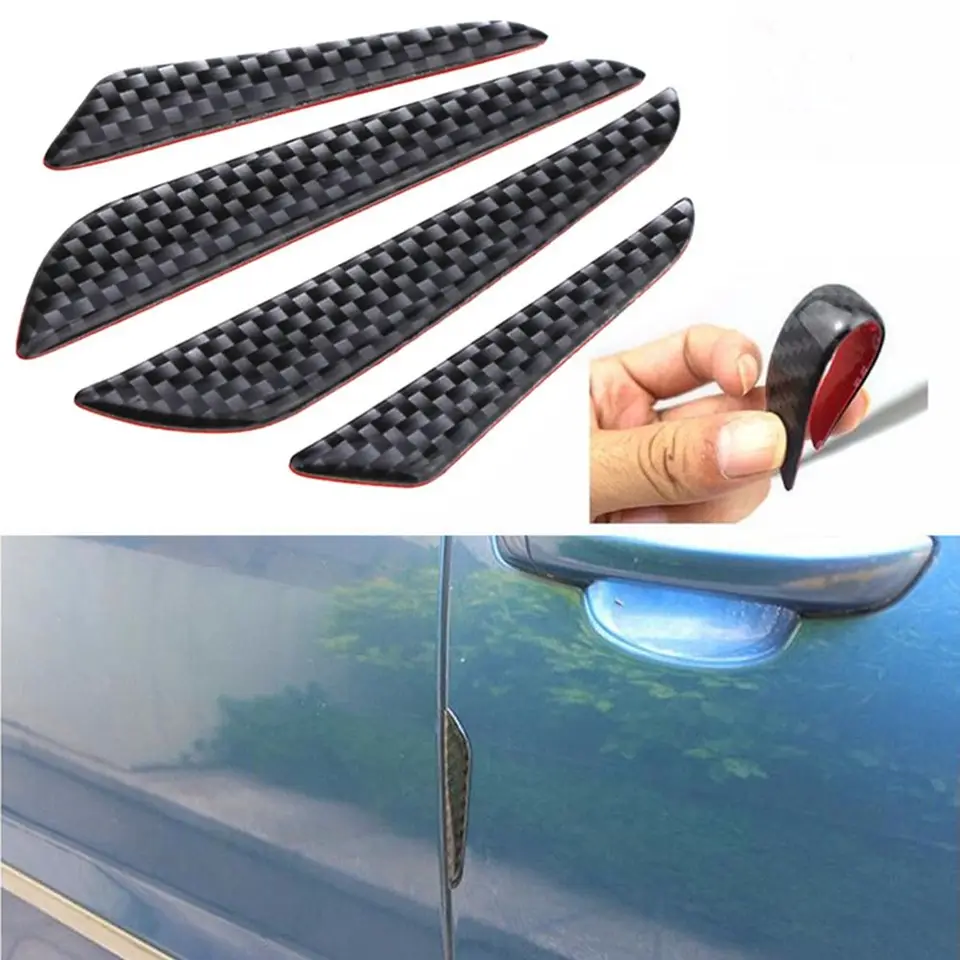 4pcs Black Crash Sticker Anti-Collision Dvere Edge Guard Carbon Fiber pre Renault Megane Megan 3 Laguna Clio 4 Captur Fluence