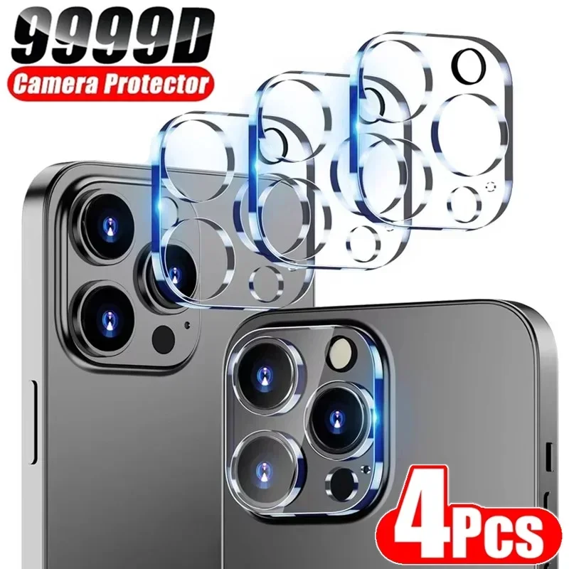 4pcs Camera Lens Protector Glass pre iPhone 16 13 12 11 14 15 Pro Max Camera Ochranný sklenený film pre iPhone 13 Mini 15 16 Plus