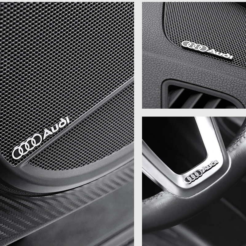 4pcs car Audio zdobiť 3D hliníkový odznak Emblem Sticker pre Audi A4 A3 A5 A6 A6 A7 A8 Q2 Q3 Q5 Q7 Q7 Q8 TT príslušenstvo Styling auta