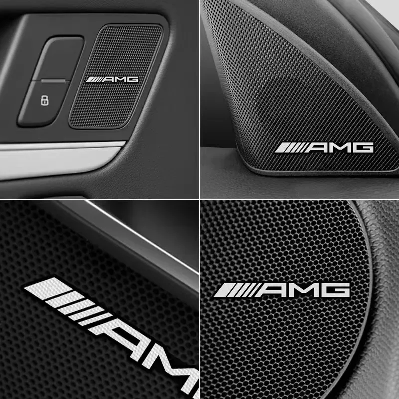 4pcs car Audio zdobiť 3D hliníkový odznak znak Sticker pre Mercedes Benz B/C/E/S trieda A Class C200L GLC GLK CLA príslušenstvo