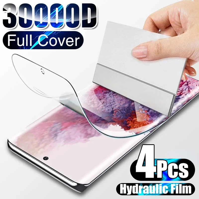 4pcs chránič obrazovky Hydrogel Film pre Samsung Galaxy S10 S20 S24 S21 S22 S23 Plus Ultra Fe Chránič obrazovky pre poznámku 20 8 9 10