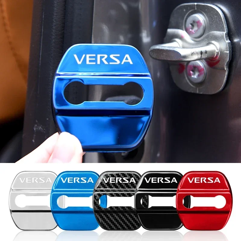 4pcs Conter Cover Cover Cover Cover z nehrdzavejúcej ocele Kastota pre Nissan Versa Versa Badge Stopper Anti-Rust Doplnky Príspevky