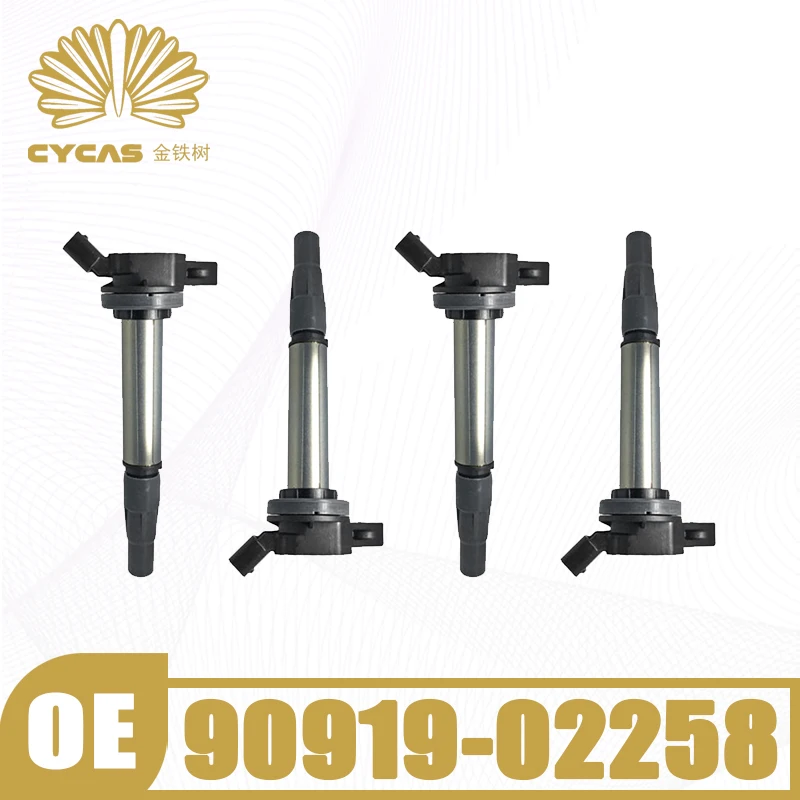 4pcs Cycas Ignition Coil #90919-02258 pre Toyota Auris Avensis Saloon Corolla Yaris Prius Corolla RAV4 Verso Vero Vero