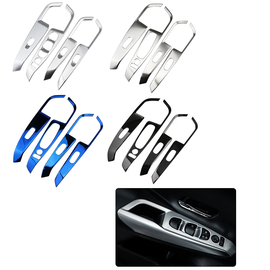 4pcs dvere auta Dverne lakťová lakťová lakťová lakťová lakťová lakťová lakťová lakťová lakťová skoková skriňová nálepka Panel Panel Tink Tink pre Nissan Kicks 2017 - 2023 Interiérové ​​príslušenstvo