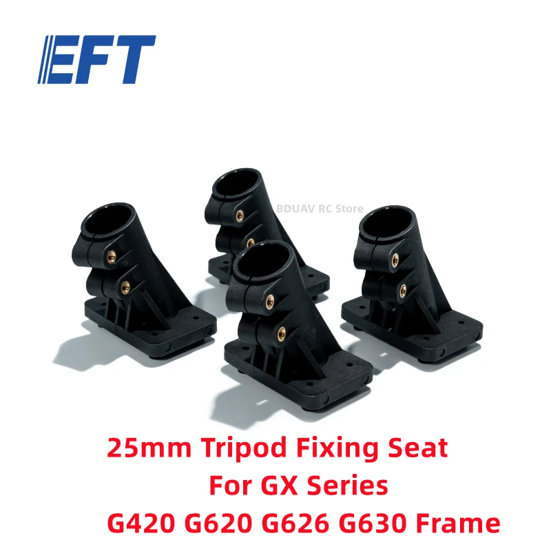 4pcs EFT TREDOD Pripojovacie sedadlo Larbing prevodové zariadenie 20 mm 25 mm trubicový konektor pre EFT E416 E610 E616P G630 G626 G620 G610 GRAME RÁM