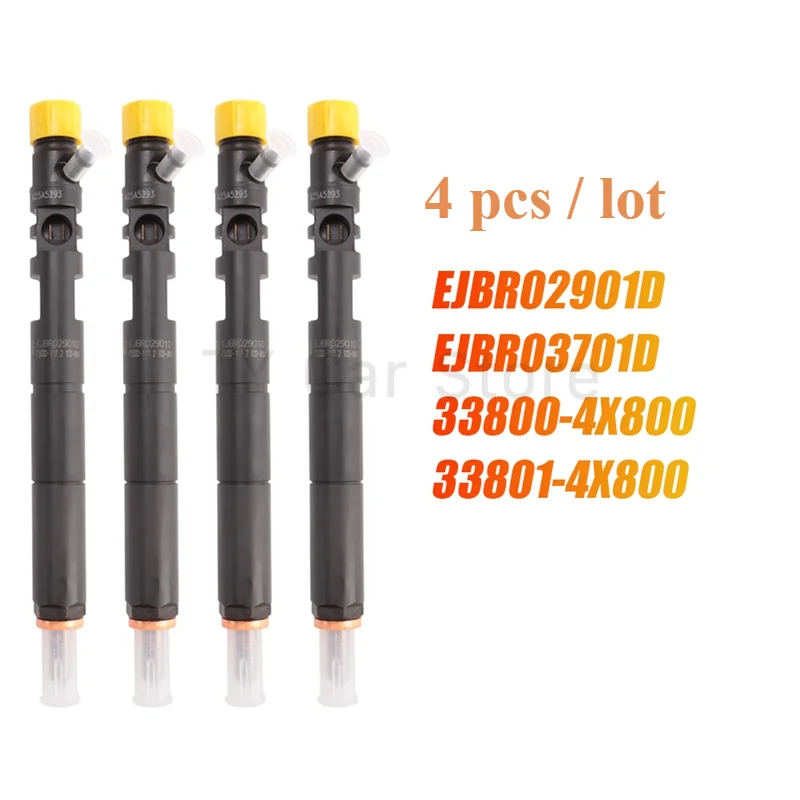 4pcs EJBR02901D 33800-4X800 Nové dieselové palivo CRDI pre injektor Hyundai Terracan Kia Carnival Sedona 2,9 l nafty