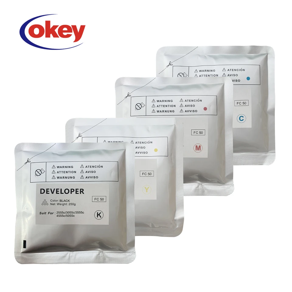 4pcs FC-50 Developer Revill pre Toshiba Toshiba E-Studio 2555C 3055C 3555C 4555C 5055C 250G 250G