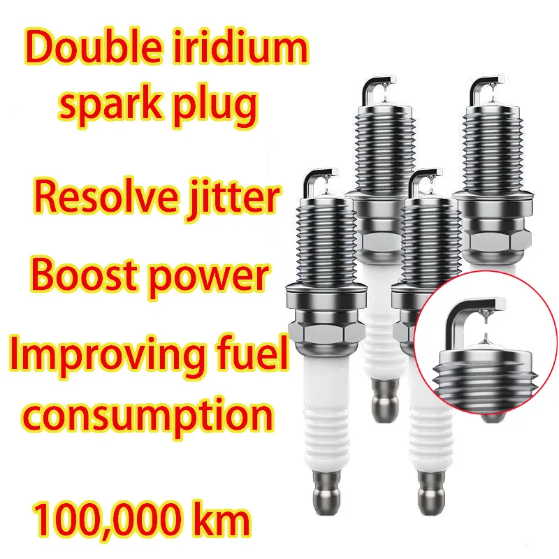 4pcs High-Performance Auto Spark Parts Double Iridium zapaľovacia sviečka pre auto Nissan Bluebird U12 2.0L 1987-1991 MOTOR SR20DE