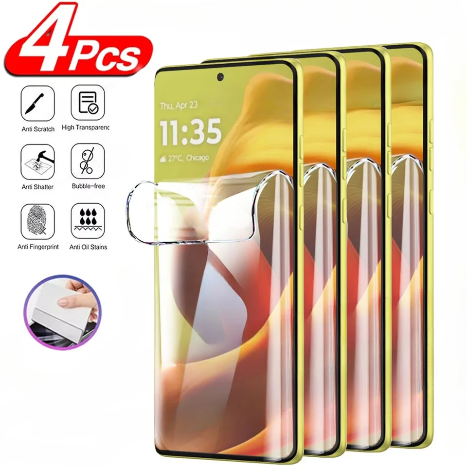 4pcs Hydrogel Film pre Motorola G85 G84 G14 G72 G82 G45 G55 G35 G75 Moto Edge 40 50 Fusion 30 NEO PRO X50 Ultra SCREET OBRADNÝ