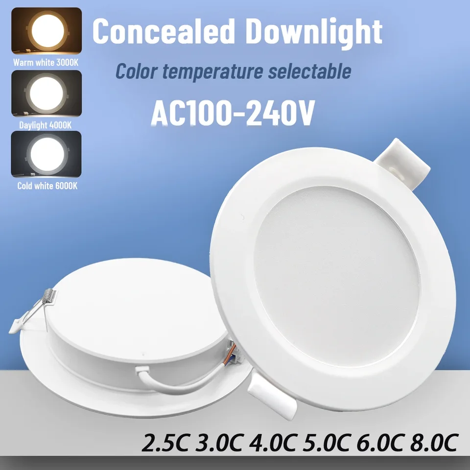 4pcs LED Downlight AC100-240V 3000K 4000K 6000K Stropné svetlo 6W 10W 14W 17W 20W 24 W zapustené okrúhly panel svetlo vnútorné osvetlenie