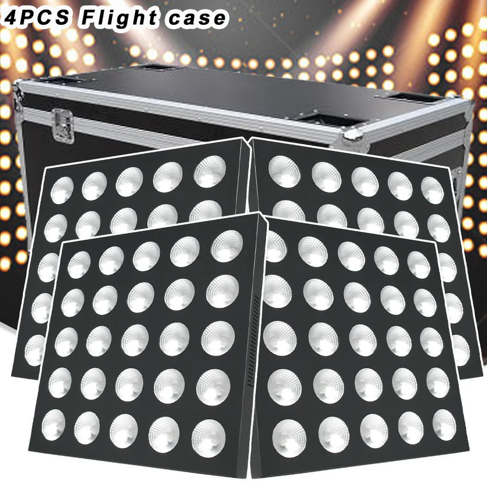 4pcs letové puzdro RGBW 4in1 25x30W LED maticové efekt Efekt etapa Svetlenie nástenné umývanie búrky single control Party DJ Disco Blander