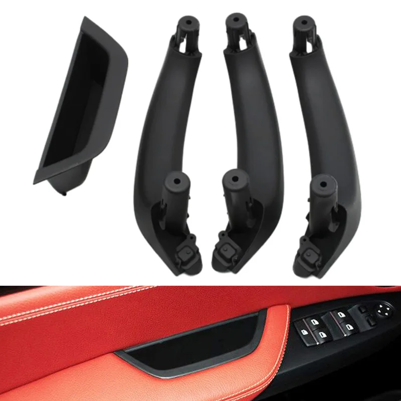 4pcs LHD CAR Interiérové ​​dvere Rukoväť Automatické príslušenstvo vľavo/vpravo pre BMW X3 F25 X4 F26 2011-2017 51417250307 51419209216